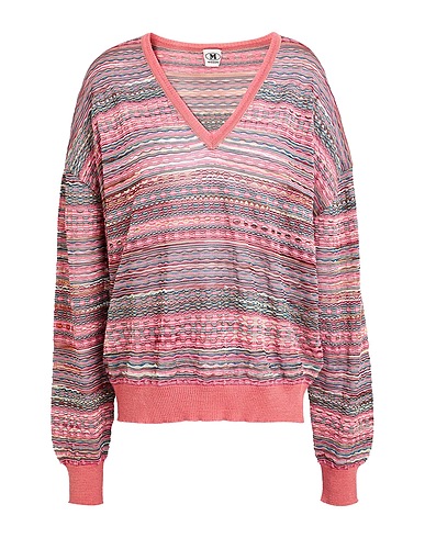 M MISSONI Jumper Salmon pink 40% Viscose, 34% Cotton, 9% Mohair wool, 9% Alpaca wool, 8% Polyamide