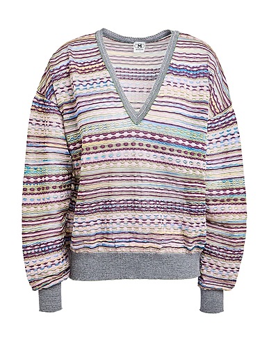 M MISSONI Jumper Navy blue 40% Viscose, 34% Cotton, 9% Mohair wool, 9% Alpaca wool, 8% Polyamide