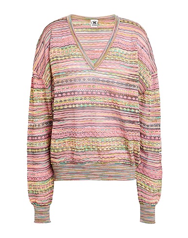 M MISSONI Jumper Light pink 40% Viscose, 34% Cotton, 9% Mohair wool, 9% Alpaca wool, 8% Polyamide