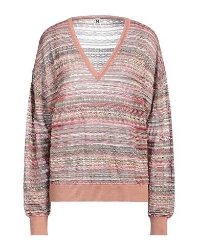 M MISSONI Jumper Light brown 40% Viscose, 34% Cotton, 9% Mohair wool, 9% Alpaca wool, 8% Polyamide