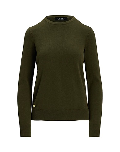 LAUREN RALPH LAUREN Pullover Cotton-Blend Sweater
 Vert militaire 60% Coton, 40% Modal