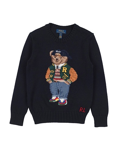 POLO RALPH LAUREN Pullover Marineblau 100% Baumwolle, Wolle, Andere Fasern