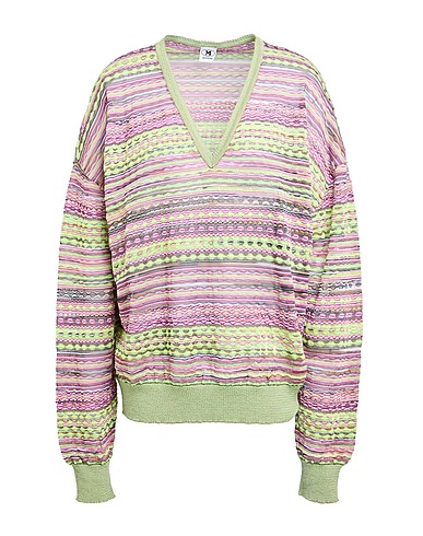 M MISSONI Pullover Verde salvia 40% Viscosa, 34% Cotone, 9% Lana mohair, 9% Lana di alpaca, 8% Poliammide