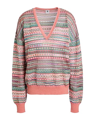 M MISSONI Jumper Salmon pink 40% Viscose, 34% Cotton, 9% Mohair wool, 9% Alpaca wool, 8% Polyamide