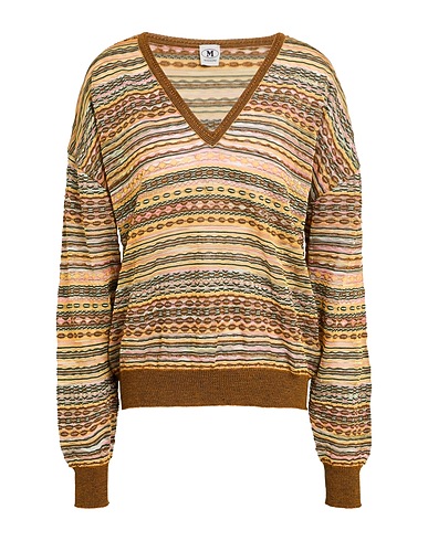 M MISSONI Jumper Tan 40% Viscose, 34% Cotton, 9% Mohair wool, 9% Alpaca wool, 8% Polyamide