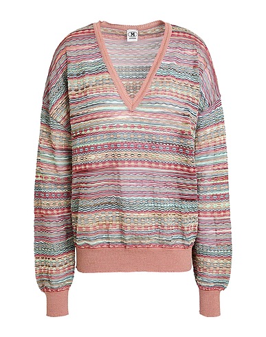 M MISSONI Pullover Rosa antico 40% Viscosa, 34% Cotone, 9% Lana mohair, 9% Lana di alpaca, 8% Poliammide