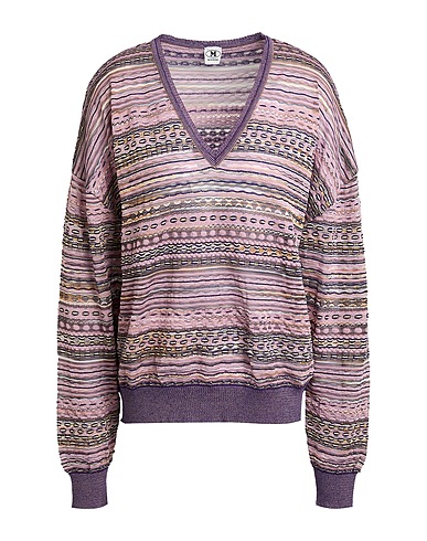 M MISSONI Sweater Lilac 40% Viscose, 34% Cotton, 9% Mohair wool, 9% Alpaca wool, 8% Polyamide