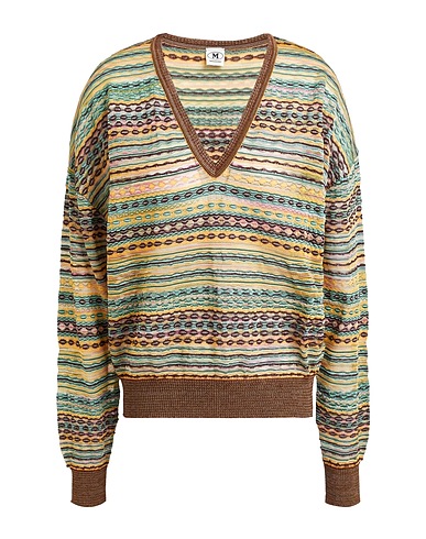 M MISSONI Sweater Chocolate brown 40% Viscose, 34% Cotton, 9% Mohair wool, 9% Alpaca wool, 8% Polyamide