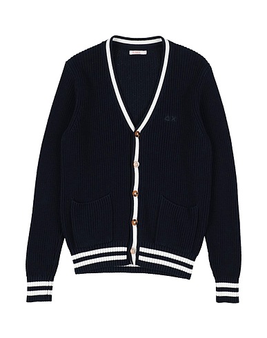 SUN 68 Cardigan Navy blue 100% Cotton