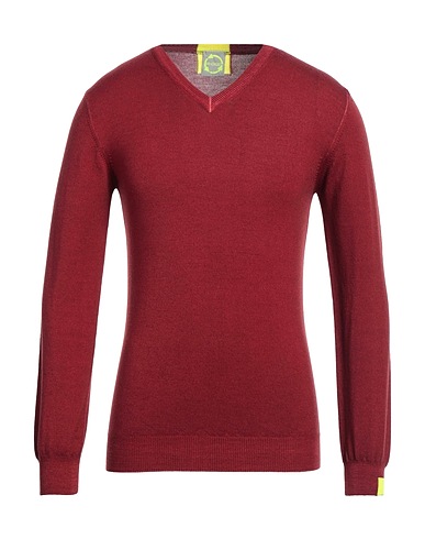 RE-CYCLE Jumper Burgundy 100% Merino Wool