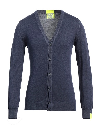 RE-CYCLE Cardigan Navy blue 100% Merino Wool