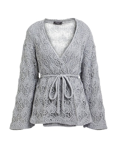 FABIANA FILIPPI Cardigan Grey 39% Wool, 21% Alpaca wool, 14% Mohair wool, 14% Synthetic fibers, 12% Silk