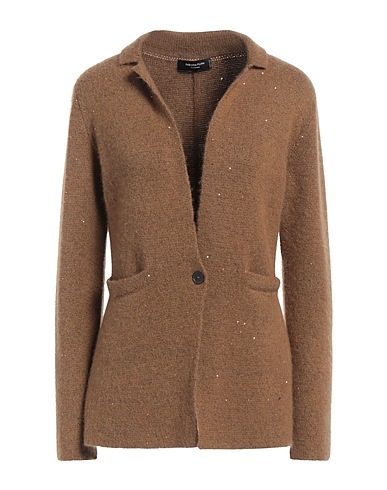 FABIANA FILIPPI Cardigan Brown 47% Virgin Wool, 19% Silk, 19% Cashmere, 11% Alpaca wool, 4% Polyester