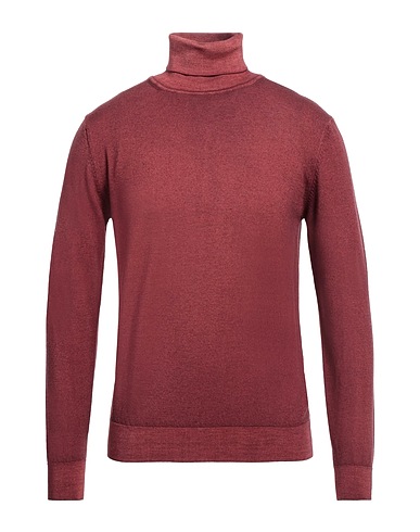 CROSSLEY Turtleneck Brick 100% Virgin Wool