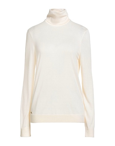 LAUREN RALPH LAUREN Polo neck Ivory 42% Modal, 33% Mulberry silk, 25% Recycled nylon