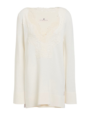 ERMANNO SCERVINO プルオーバー ホワイト レーヨン 96% / ポリエステル 4% / コットン / ナイロン