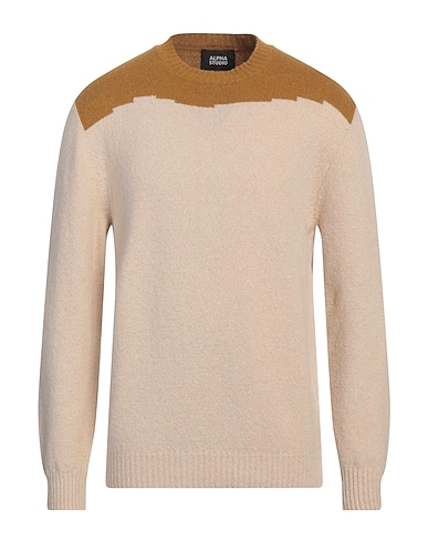 ALPHA STUDIO Jumper Beige 40% Alpaca wool, 27% Polyamide, 15% Cotton, 15% Modal, 3% Elastane
