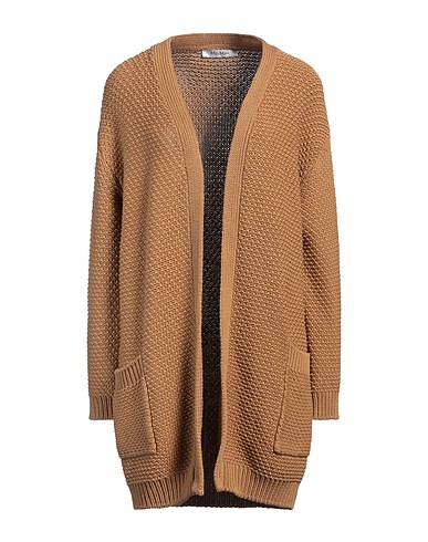 MAX MARA Cardigan SFILATA CAMMELLO 100% Cotton