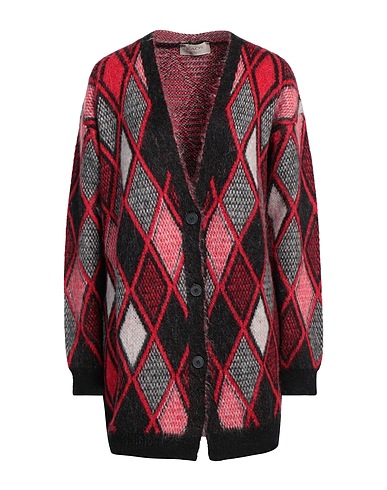 KAOS JEANS Cardigan Rosso 40% Acrilico, 30% Lana mohair, 30% Poliammide