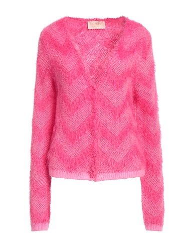 KAOS JEANS Cardigan Fuchsia 77% Polyamide, 13% Acrylic, 10% Mohair wool