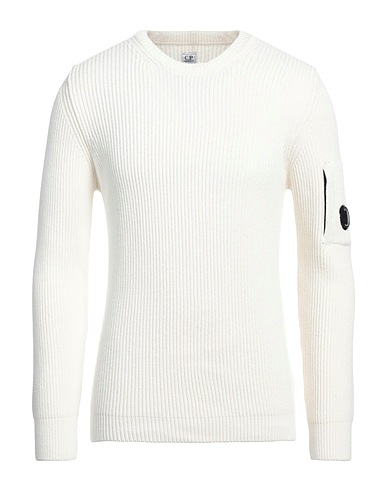 C.P. COMPANY Maglia con zip Bianco 77% Cotone, 23% Poliammide