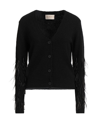 KAOS JEANS Cardigan Black 30% Wool, 30% Acrylic, 22% Nylon, 15% Alpaca wool, 3% Elastane
