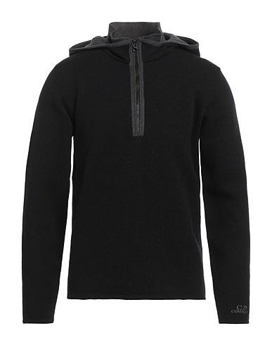 C.P. COMPANY Jumper Black 33% Cotton, 21% Polyamide, 21% Wool, 19% Synthetic fibers, 6% Alpaca wool