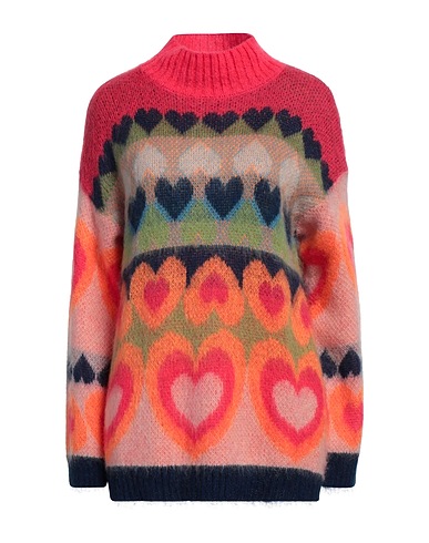 KAOS JEANS Polo neck Fuchsia 40% Acrylic, 30% Mohair wool, 30% Polyamide