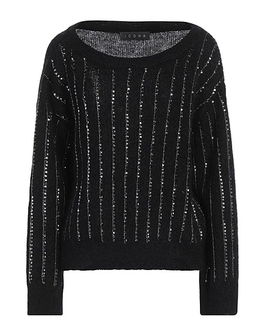ICONA by KAOS Sweater Black 40% Nylon, 30% Wool, 30% Mohair wool