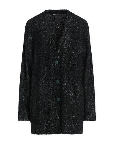 ARMANI EXCHANGE Cardigan Dark green 85% Polyamide, 15% Metallic fiber