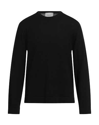 VNECK Jumper Black 100% Merino Wool