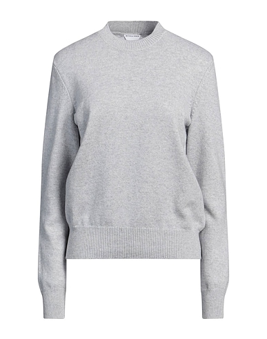 BOTTEGA VENETA Cashmere jumper Light grey 97% Cashmere, 2% Polyamide, 1% Elastane, Lambskin