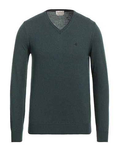 BROOKSFIELD Sweater Dark green 100% Virgin Wool