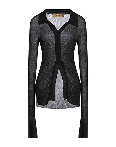 SYSTEM Sweater Black 70% Rayon, 20% Nylon, 10% Linen