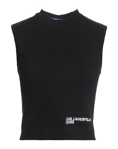 KARL LAGERFELD JEANS Sleeveless sweater Black 80% Cotton, 20% Polyamide