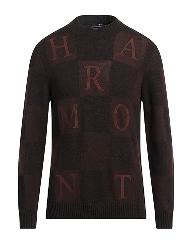HARMONT & BLAINE Sweater Dark brown 30% Cotton, 30% Polyamide, 30% Viscose, 10% Wool
