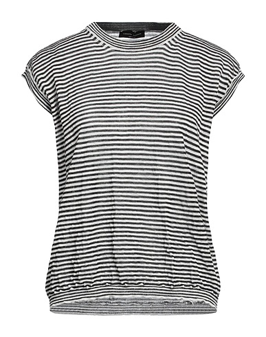 ROBERTO COLLINA Jumper Black 50% Cotton, 28% Linen, 22% Polyester