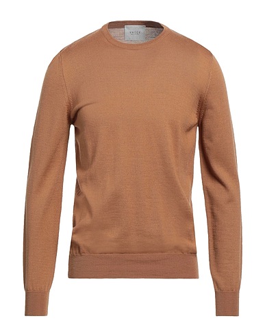 VNECK プルオーバー キャメル バージンウール 50% / アクリル 50%