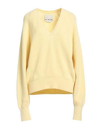SA SU PHI Jumper Pastel yellow 70% Merino Wool, 30% Cashmere