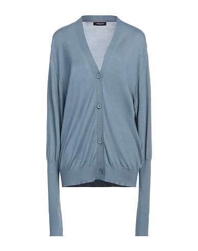 FABIANA FILIPPI Cardigan Slate blue 70% Cashmere, 30% Silk