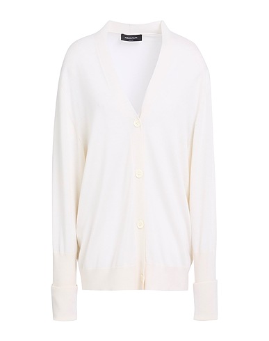 FABIANA FILIPPI カーディガン ホワイト カシミヤ 70% / シルク 30%