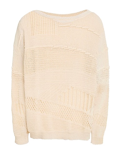 MANILA GRACE Jumper Cream 55% Cotton, 45% Polyester