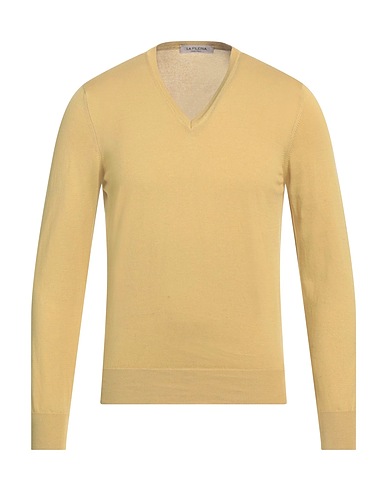 LA FILERIA Pullover Giallo ocra 100% Cotone