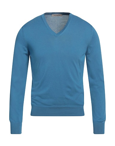 LA FILERIA Pullover Azzurro 100% Cotone