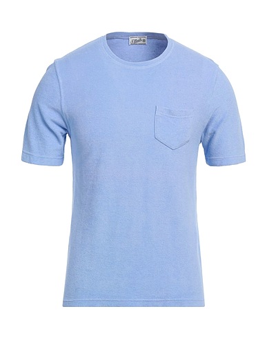 S. MORITZ T-shirt Celeste 100% Cotone
