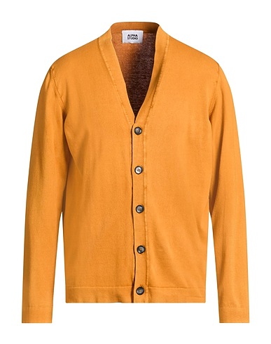 ALPHA STUDIO Cardigan GIALLO OCRA 100% Cotone