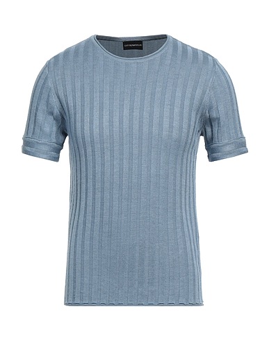 EMPORIO ARMANI Jumper Slate blue 45% Acrylic, 35% Lyocell, 20% Wool