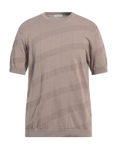 PAOLO PECORA Sweater Light brown 100% Cotton