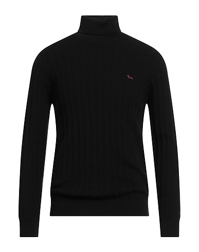 HARMONT & BLAINE Polo neck Black 100% Wool