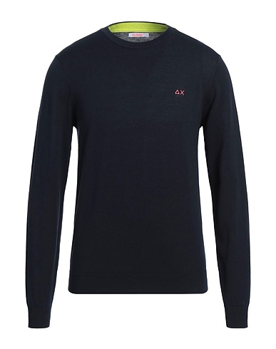 SUN 68 Jumper Navy blue 100% Cotton